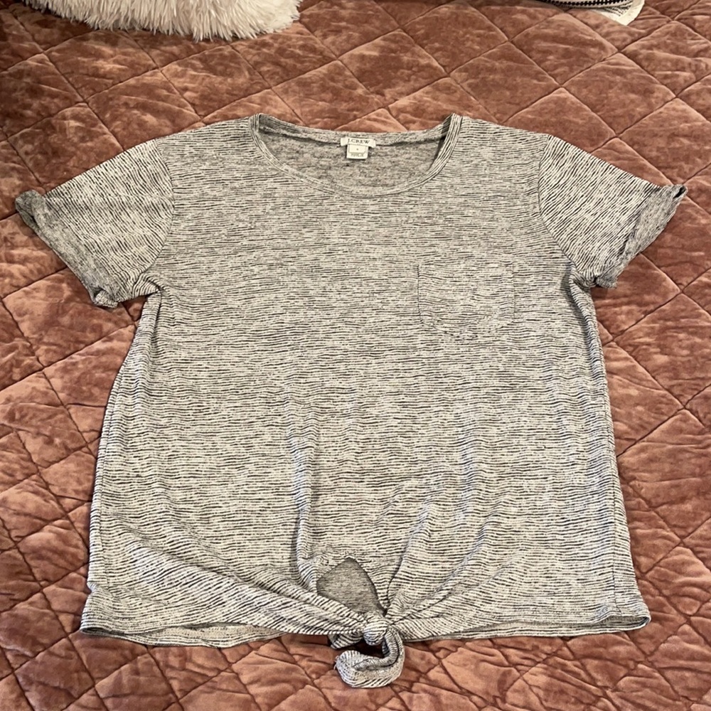 JCrew women’s strip short sleeve shirt size small